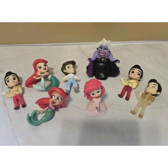 Disney Other - Disney The Little Mermaid Movie Character Figurines  Lot Of  Eight Figures